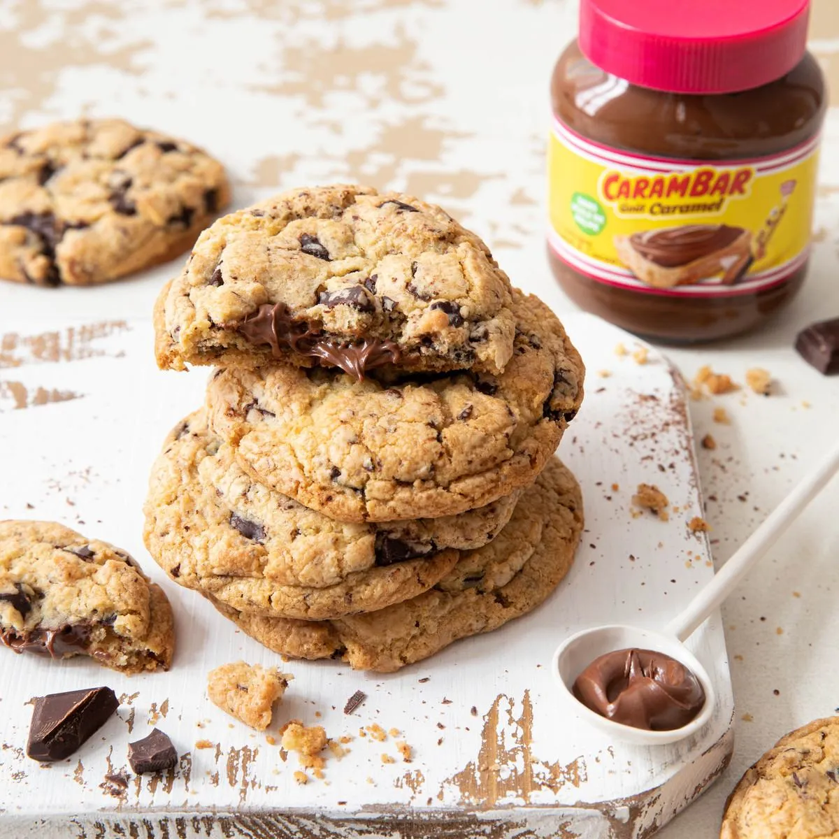 cookie fourré à la pâte à tartiner Carambar